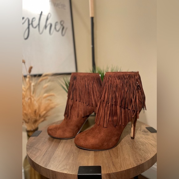 Cognac Melvins 8 Size Suede Brown Bootie - Picture 4 of 9